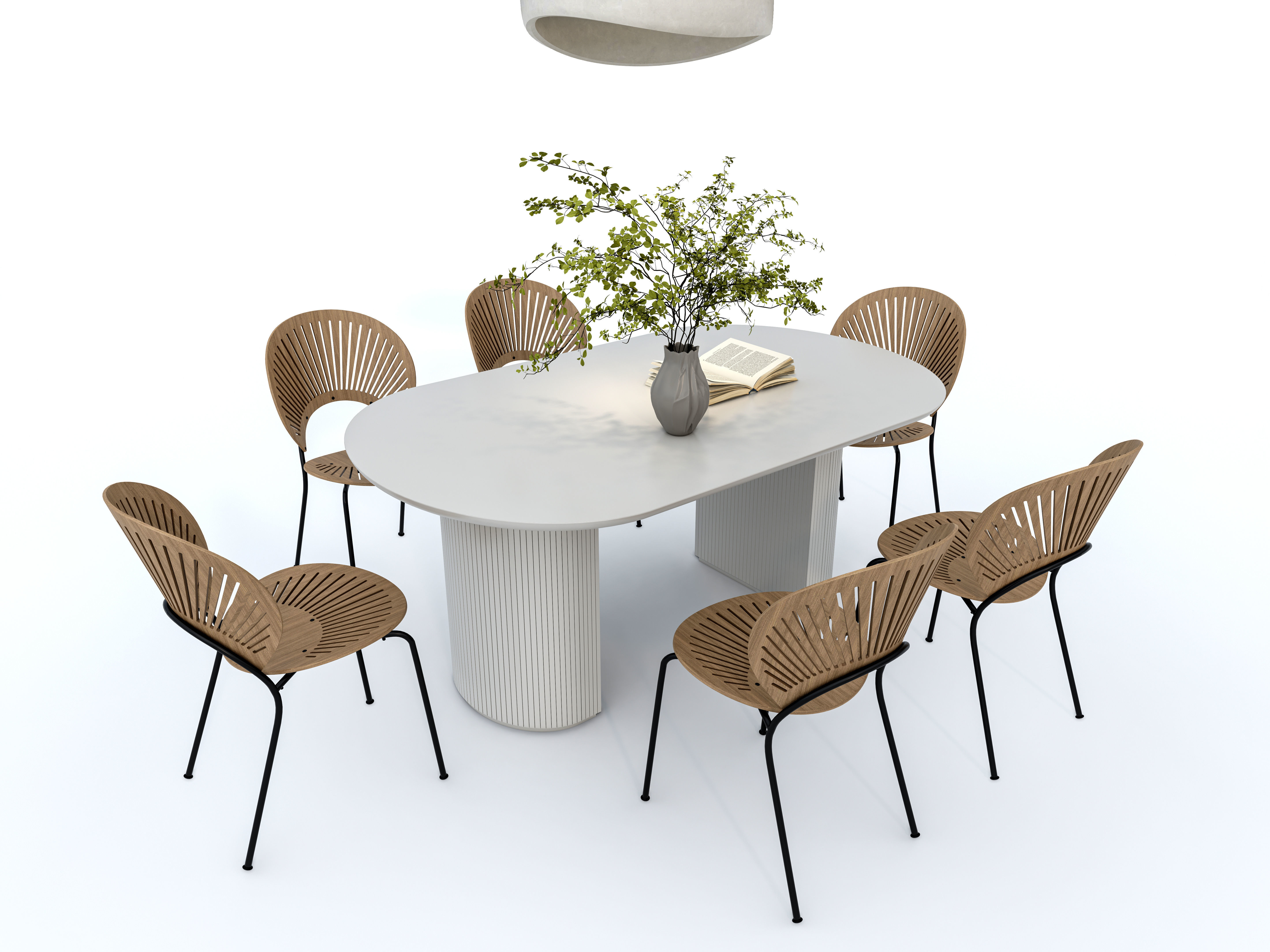 Dining Table Set 3D model_3
