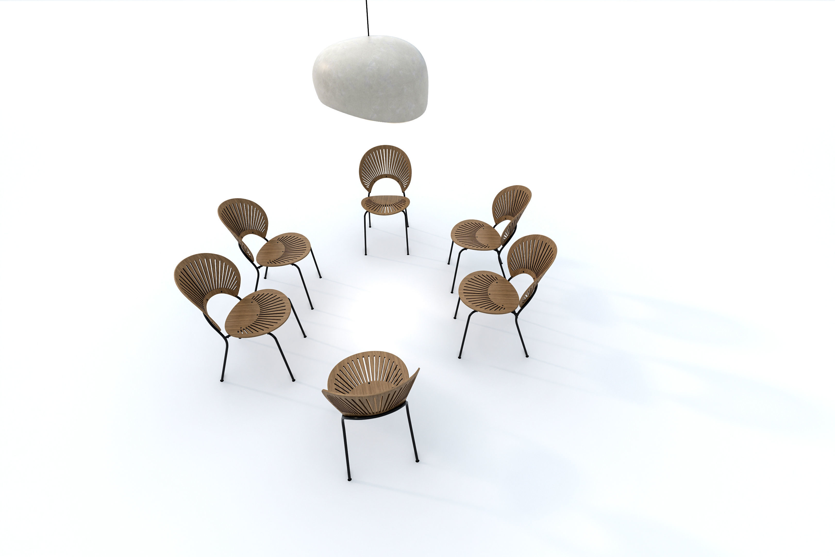 Dining Table Set 3D model_17