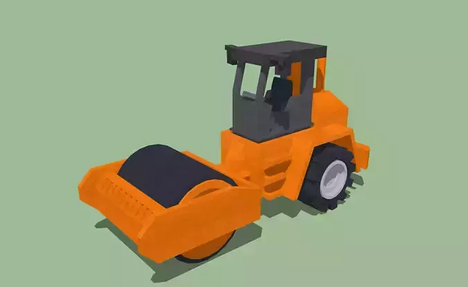 Construction Heavy Duty Road Roller by Outland Models