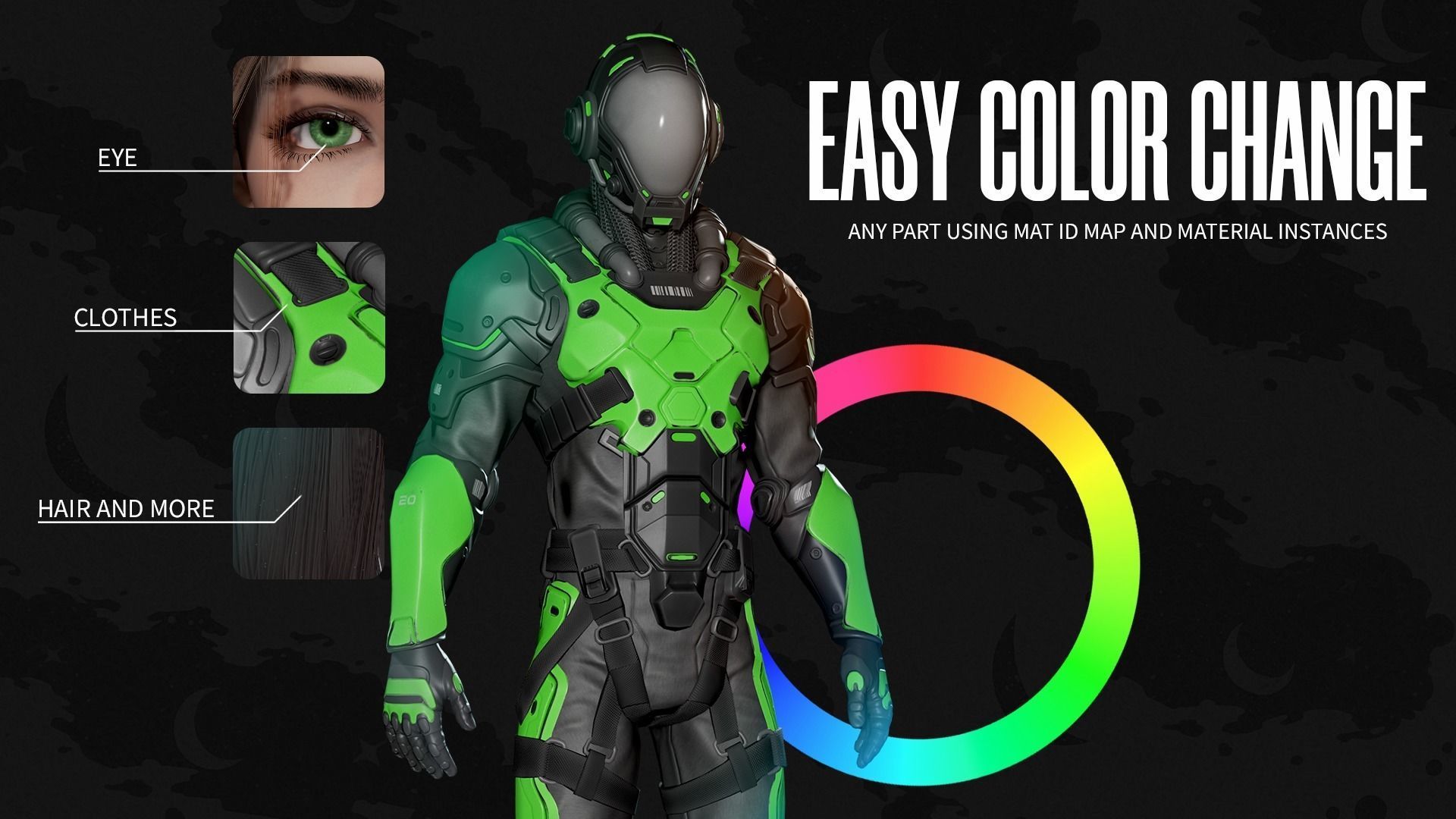 Stellar Trooper - Sci-Fi Characters - Game Ready Low-poly 3D model_9