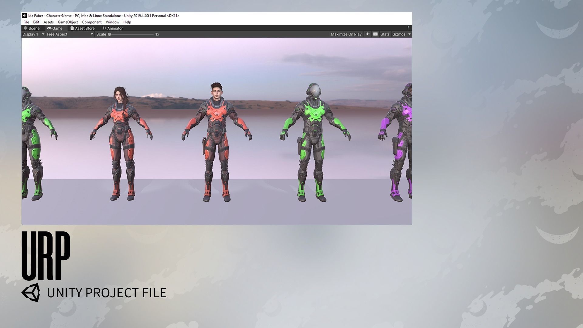 Stellar Trooper - Sci-Fi Characters - Game Ready Low-poly 3D model_33