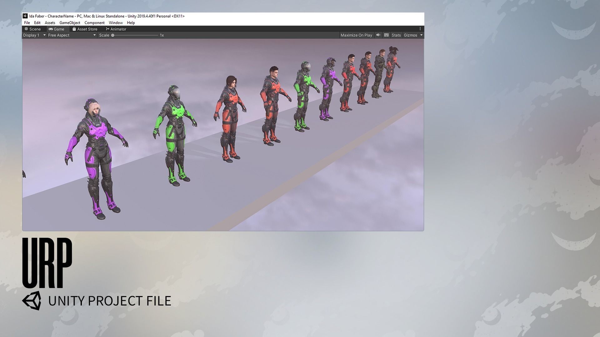 Stellar Trooper - Sci-Fi Characters - Game Ready Low-poly 3D model_30