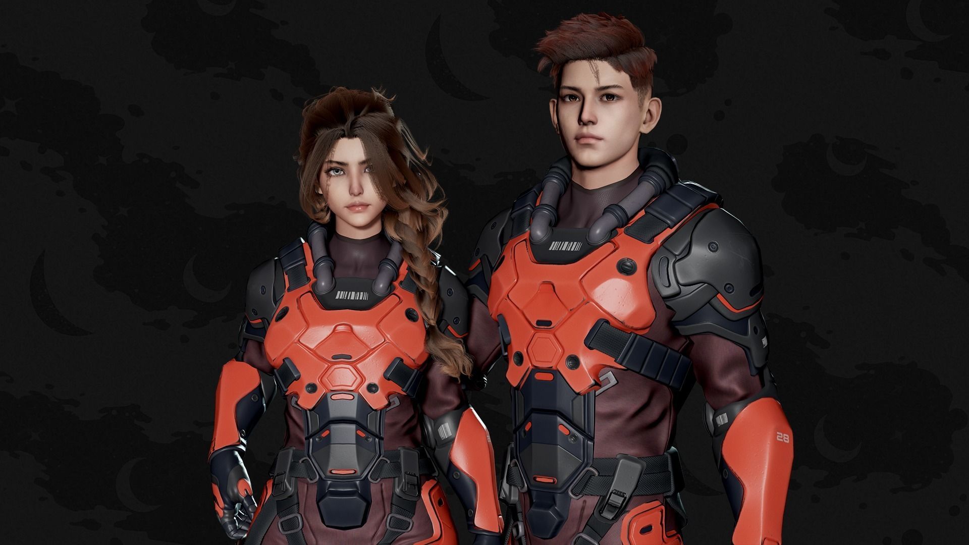 Stellar Trooper - Sci-Fi Characters - Game Ready Low-poly 3D model_2