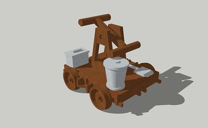  Railway Handcart with Tools by Outland Models Low-poly 3D model