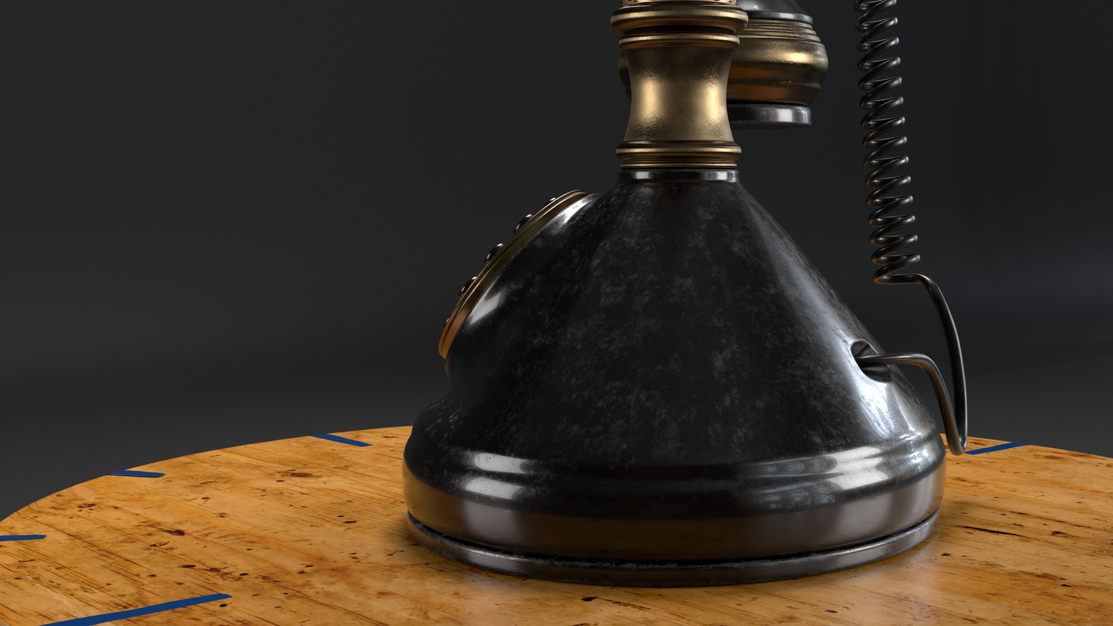 Candlestick Telephone - Roman Column 1897 - Hero Asset 3D model_13