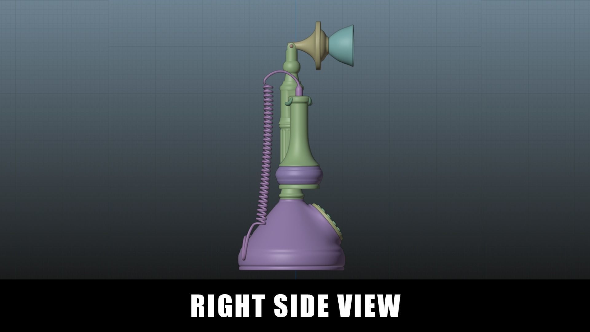 Candlestick Telephone - Roman Column 1897 - Hero Asset 3D model_22