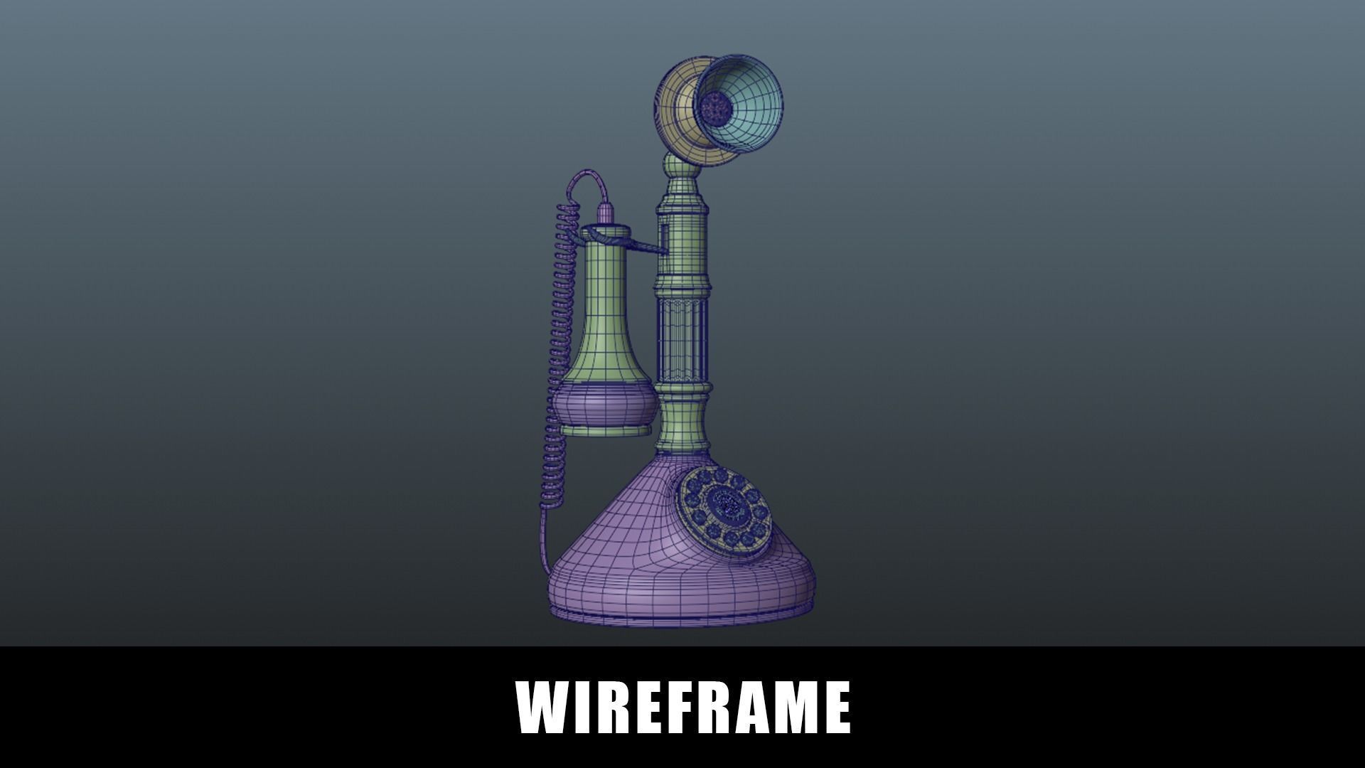 Candlestick Telephone - Roman Column 1897 - Hero Asset 3D model_18