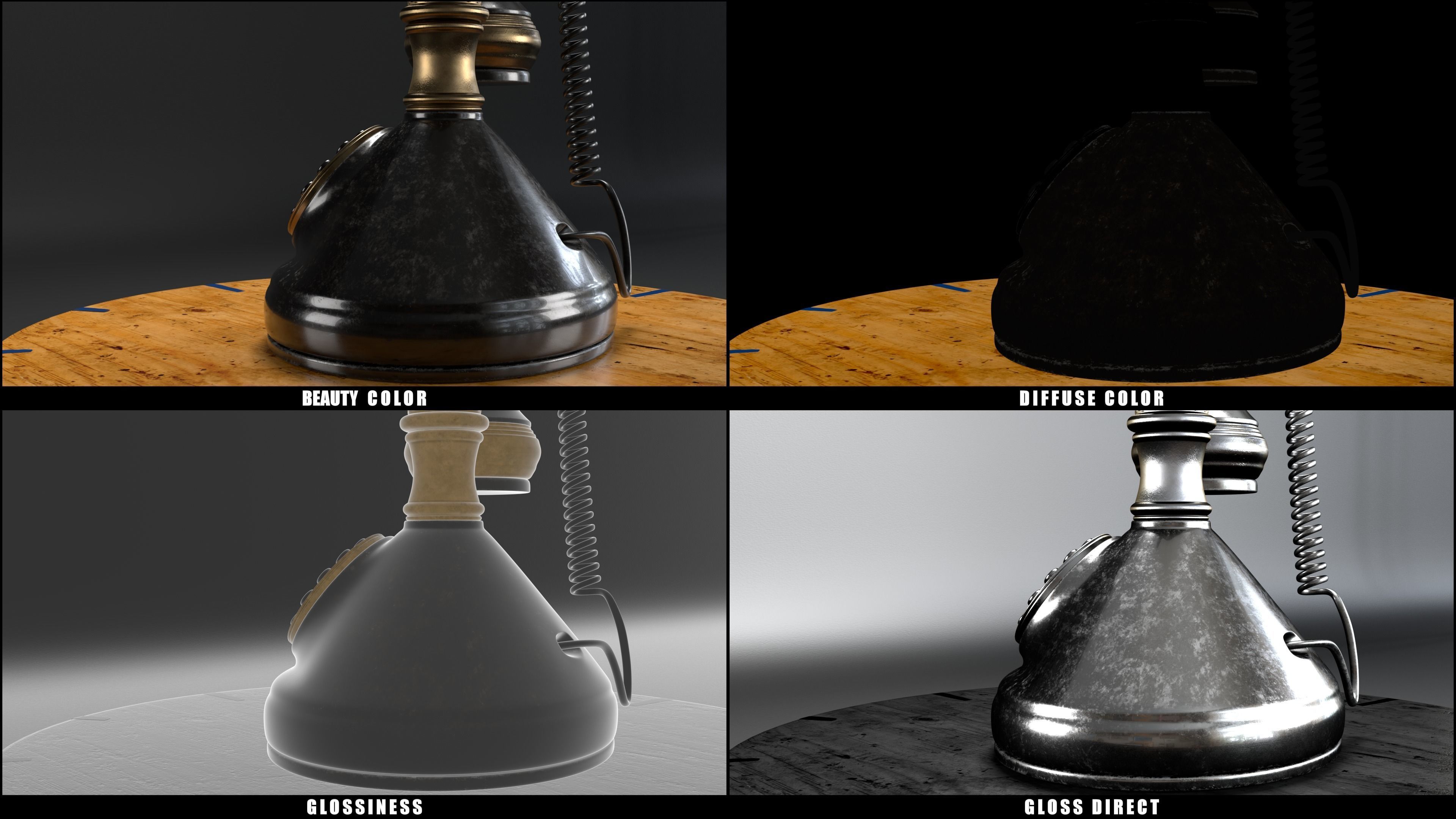Candlestick Telephone - Roman Column 1897 - Hero Asset 3D model_14