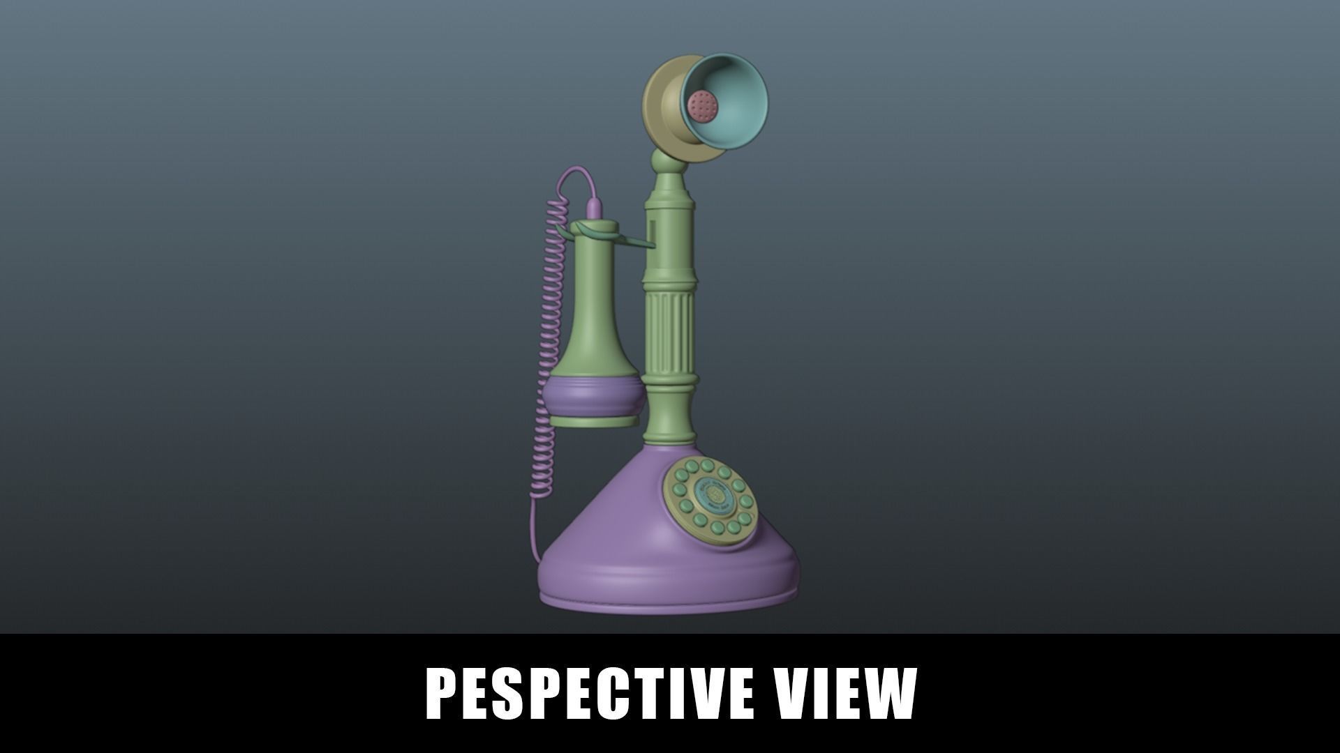 Candlestick Telephone - Roman Column 1897 - Hero Asset 3D model_17