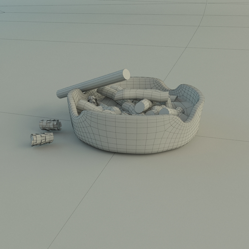 Ashtray cigarettes in 3D model_6