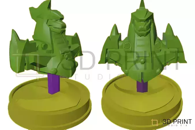 MMPR Dragon Zord Bust 3D print model