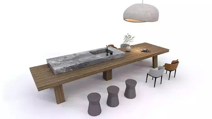 Dining Table Set 3D model