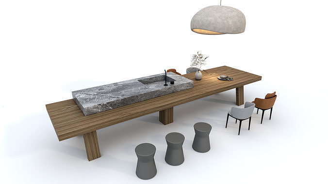 Dining Table Set 3D model | CGTrader