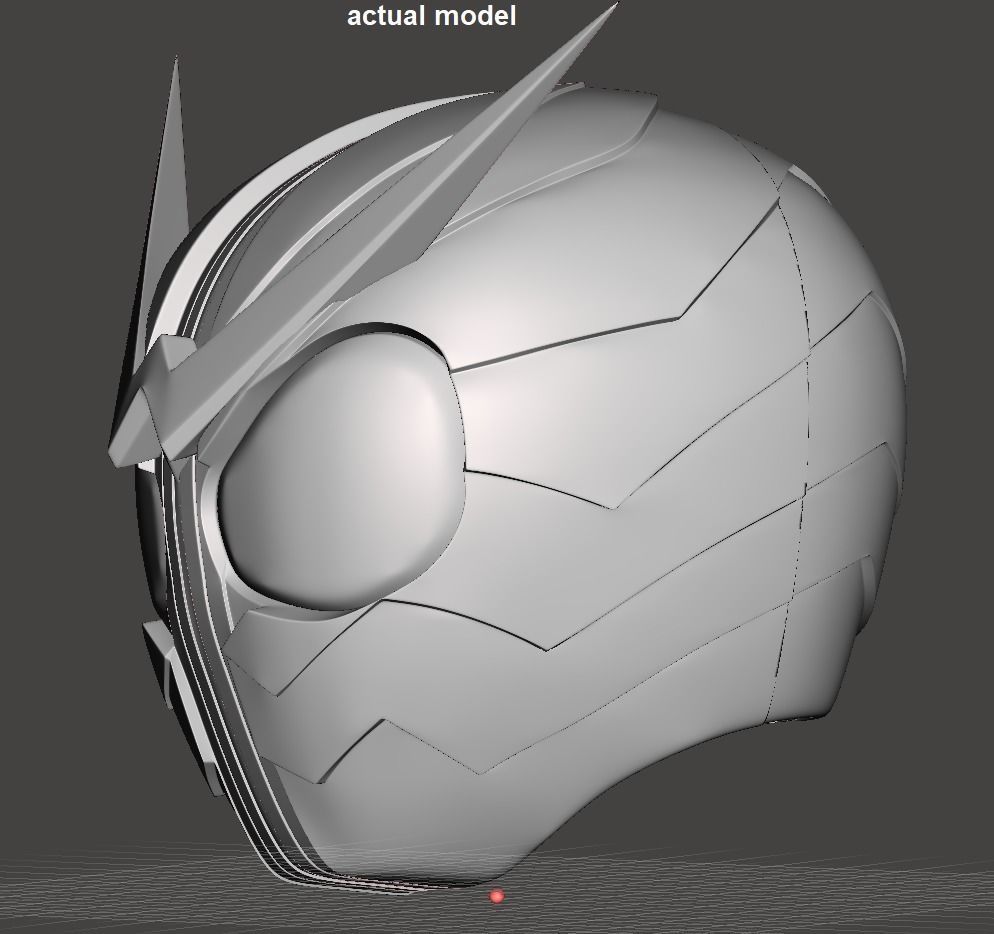 Kamen Rider W helmet 3D print model_5