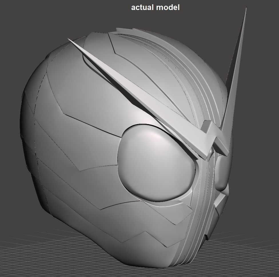 Kamen Rider W helmet 3D print model_3