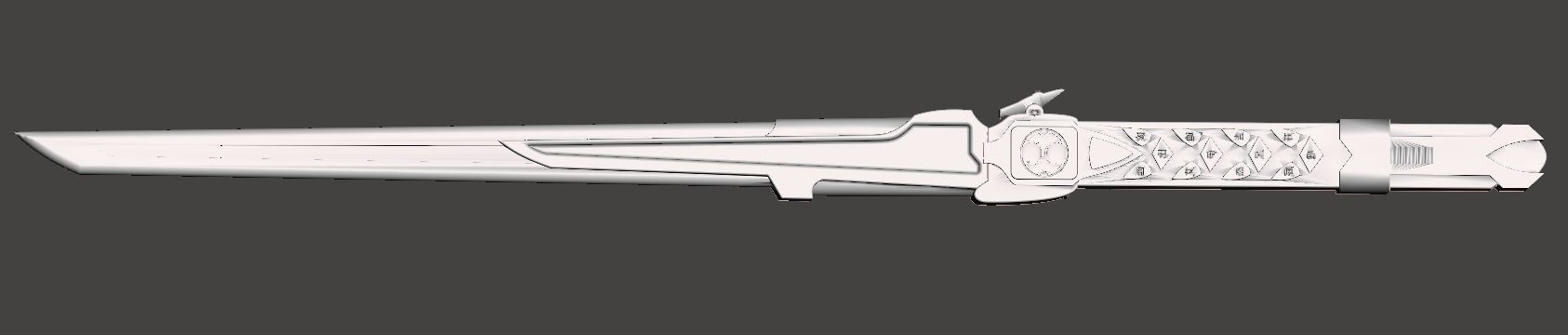 Power Rangers Ninja Storm Sword  3D print model_5