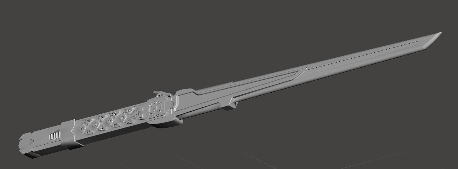 Power Rangers Ninja Storm Sword  3D print model_6