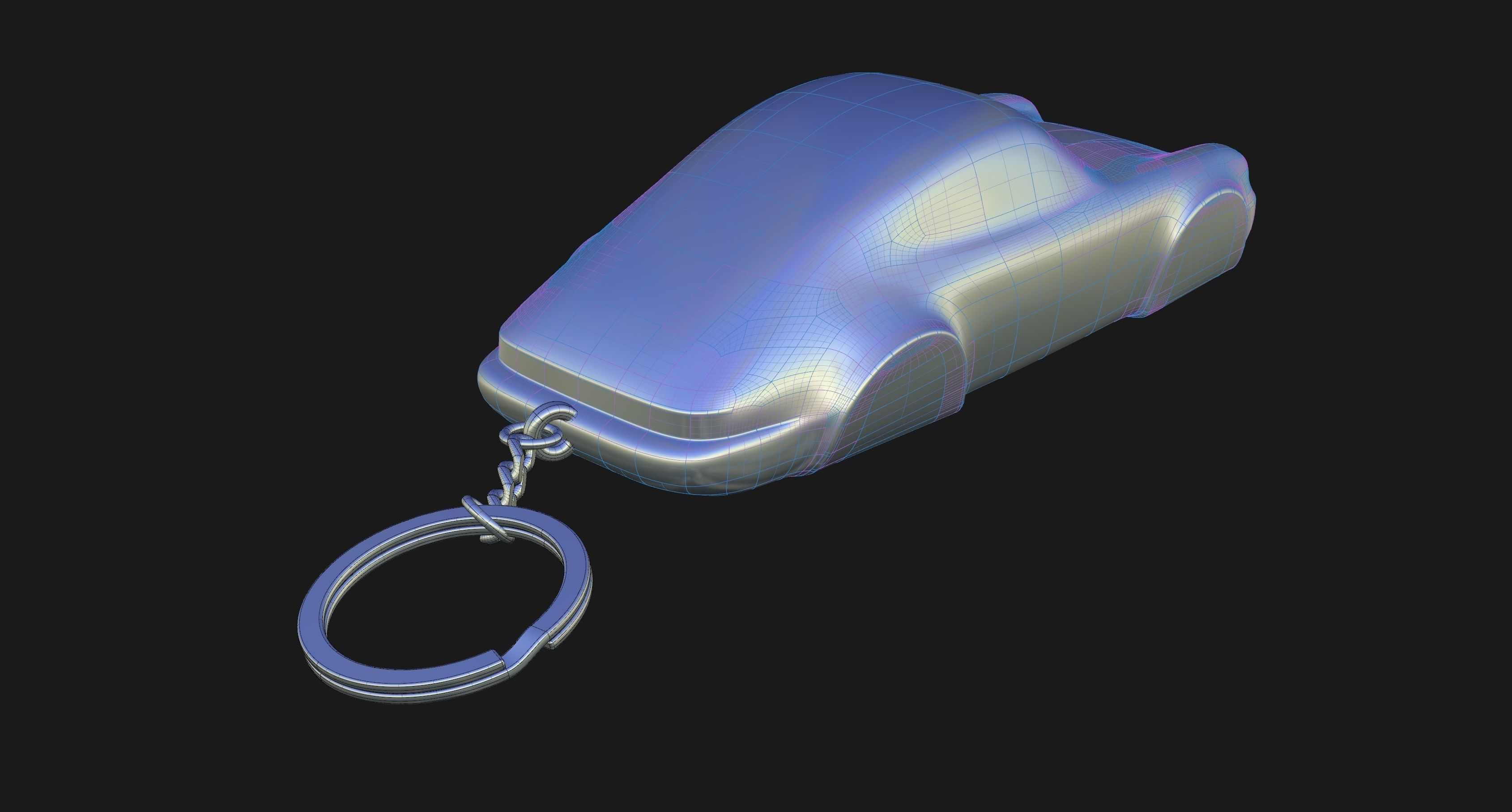 Porsche 911 -964- Speedform Automotive Sculpture Keychain 3D print model_10