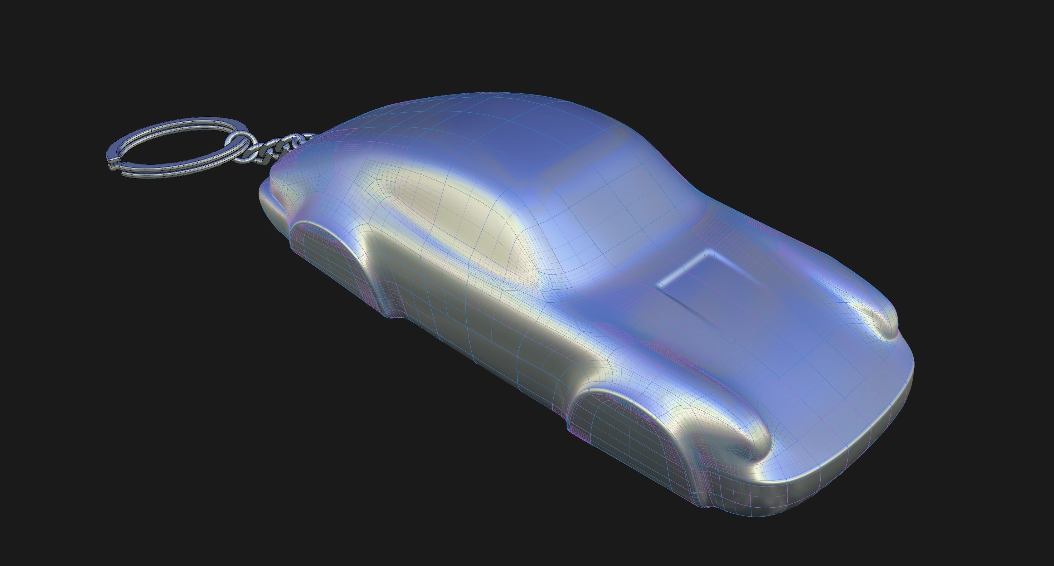 Porsche 911 -964- Speedform Automotive Sculpture Keychain 3D print model_9