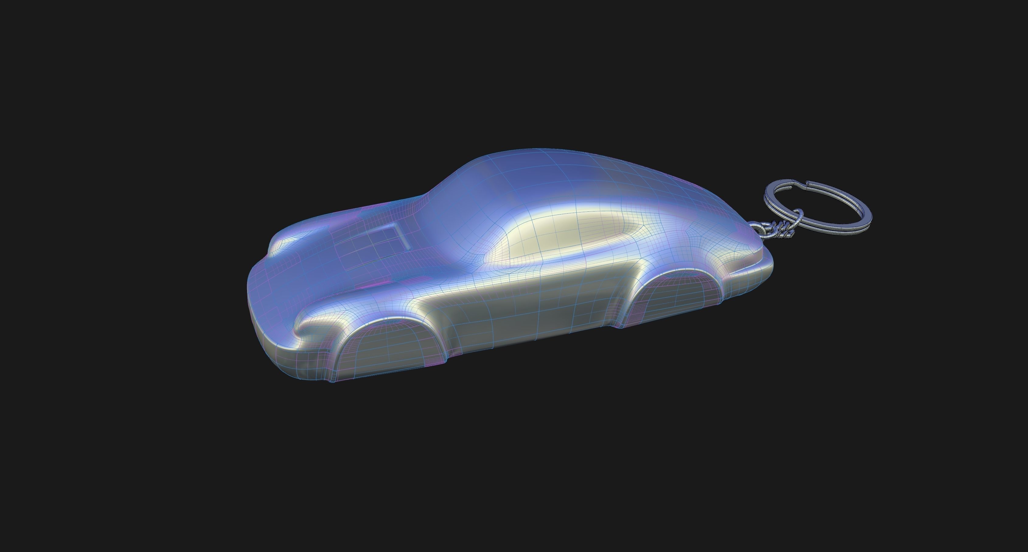 Porsche 911 -964- Speedform Automotive Sculpture Keychain 3D print model_7