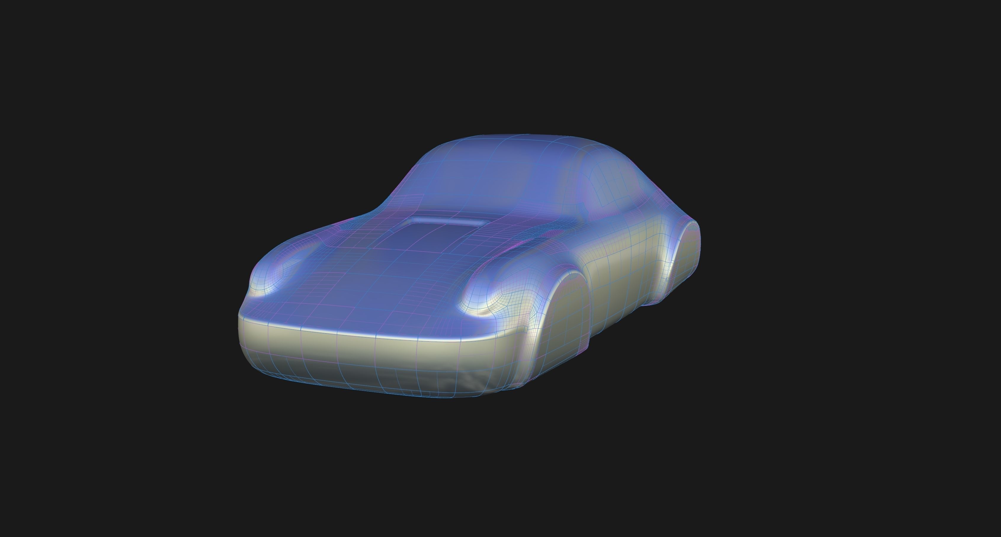 Porsche 911 -964- Speedform Automotive Sculpture Keychain 3D print model_8
