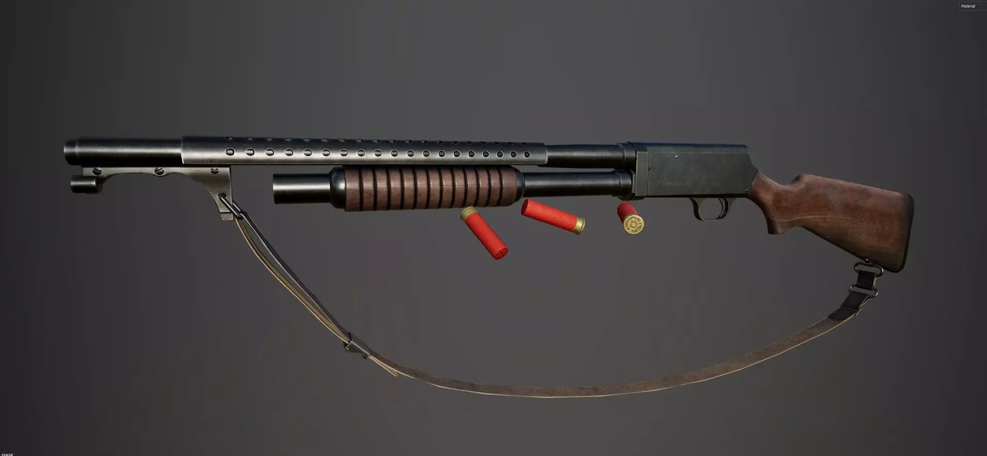PBR Stevens Model 520-30 Low-poly 3D model