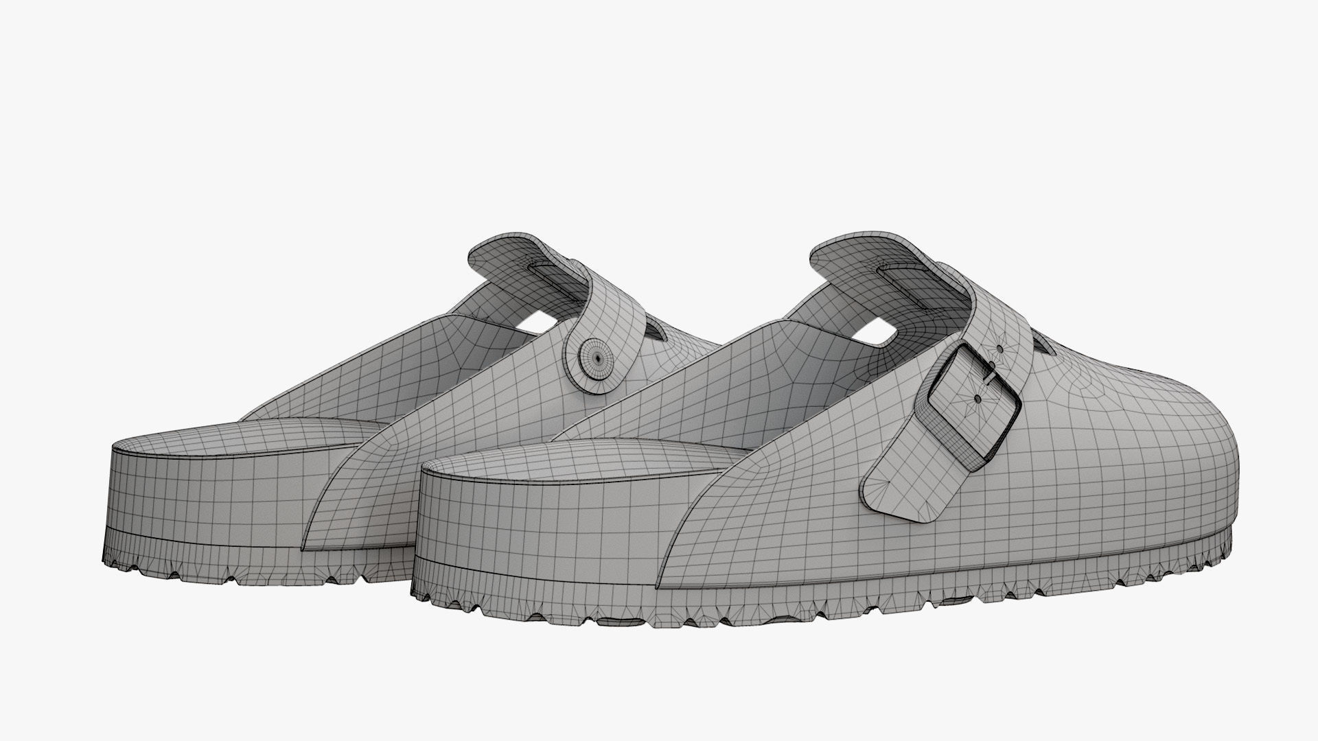 Birkenstock Boston Saddle Tan Leather 3D model_16