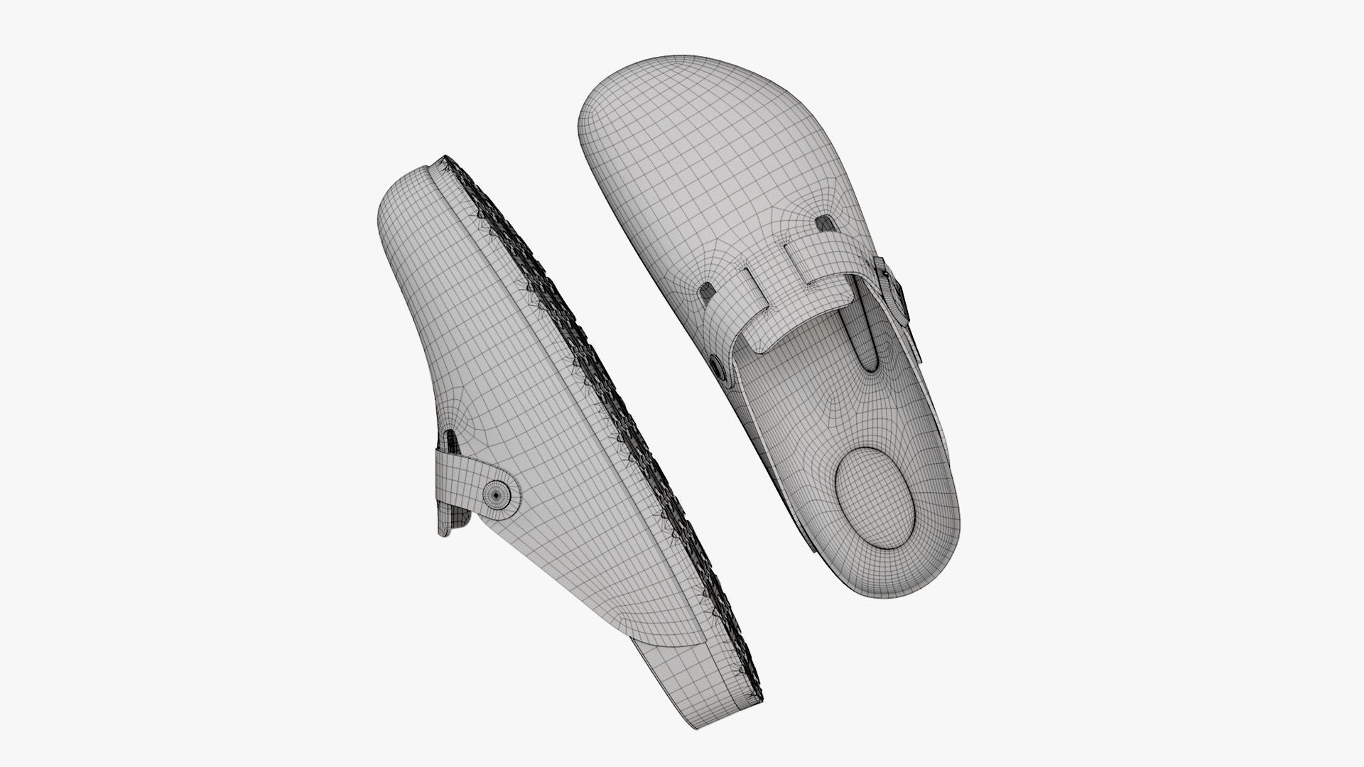 Birkenstock Boston Saddle Tan Leather 3D model_15