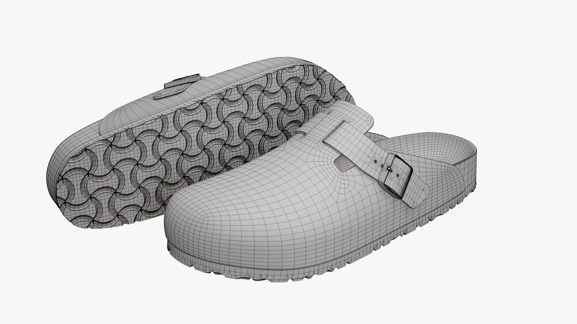 Birkenstock Boston Saddle Tan Leather 3D model_14