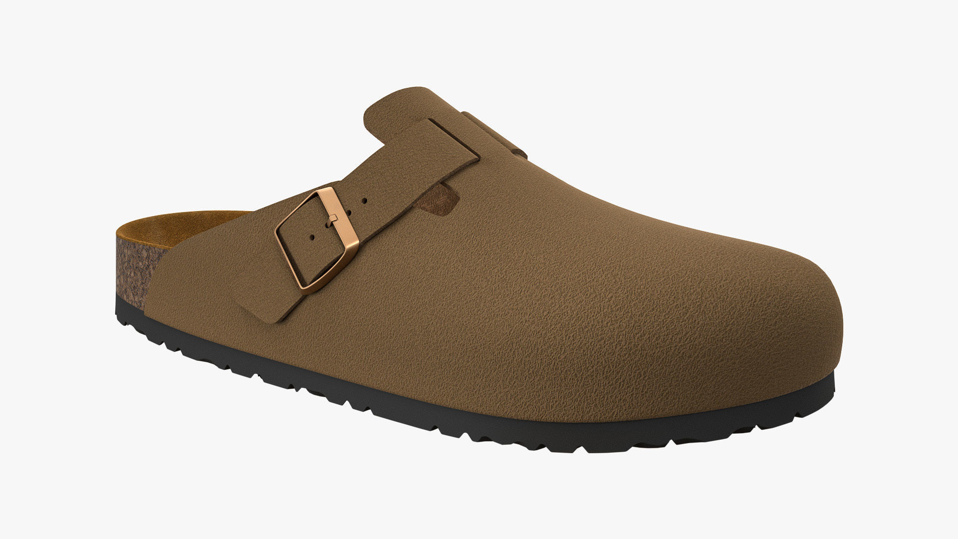 Birkenstock Boston Saddle Tan Leather 3D model_9