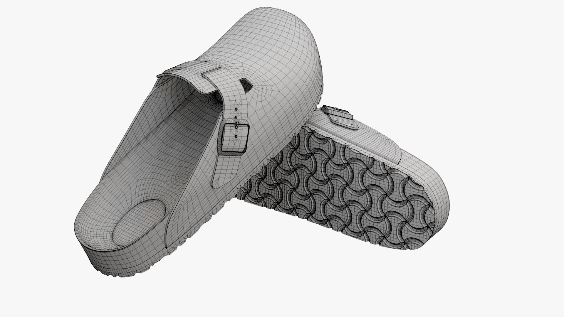 Birkenstock Boston Saddle Tan Leather 3D model_13