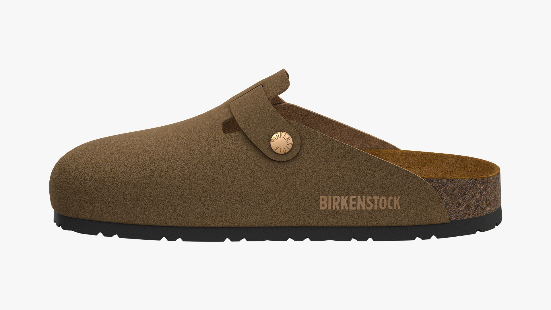 Birkenstock Boston Saddle Tan Leather 3D model_7