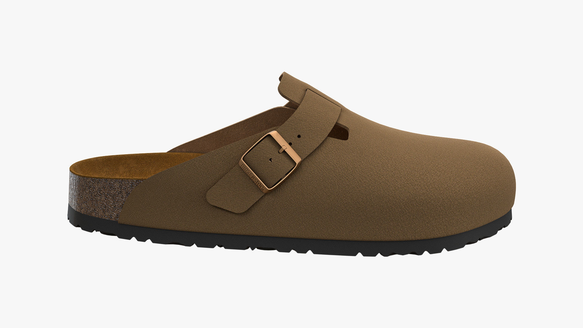 Birkenstock Boston Saddle Tan Leather 3D model_6