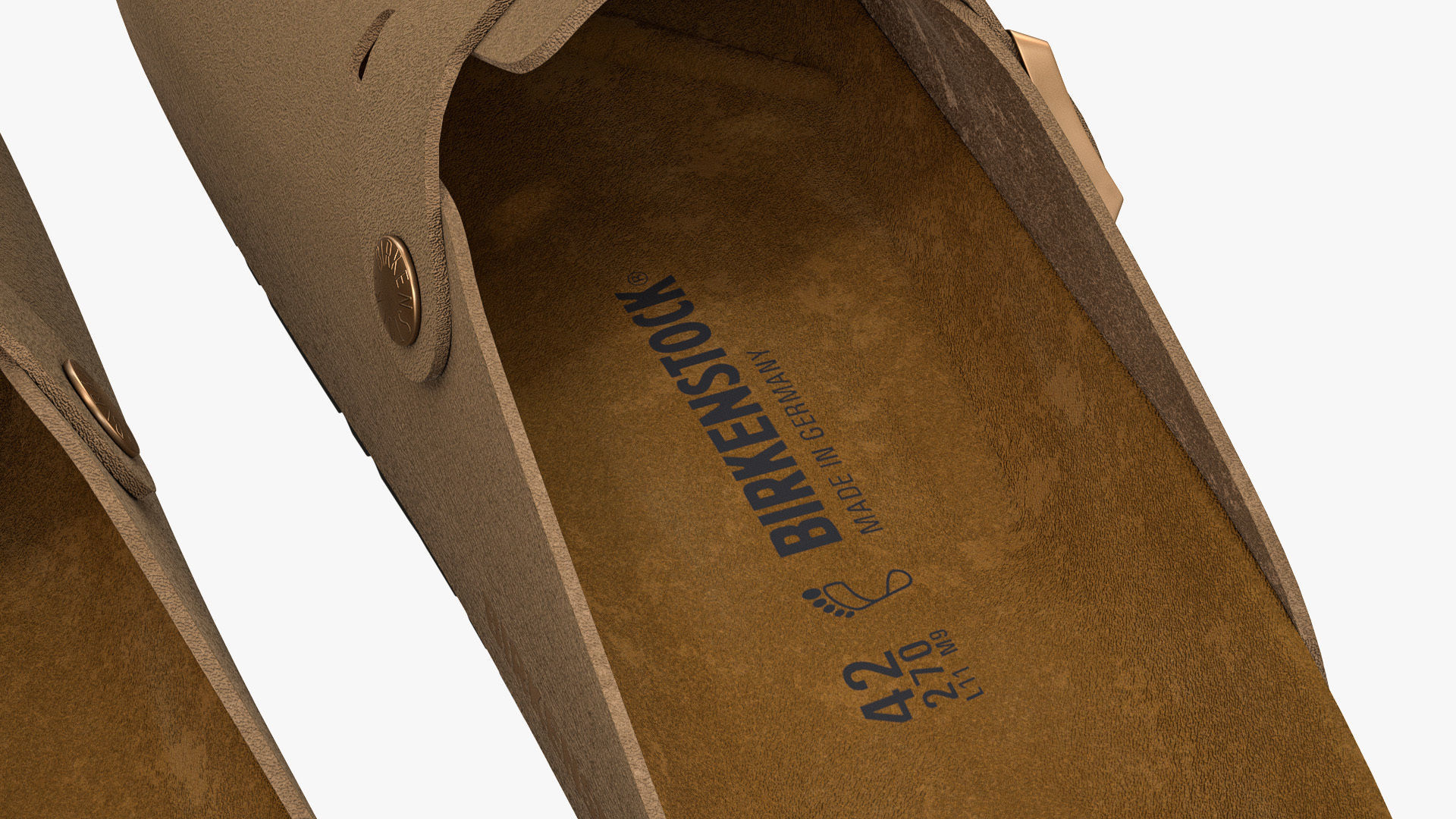 Birkenstock Boston Saddle Tan Leather 3D model_12