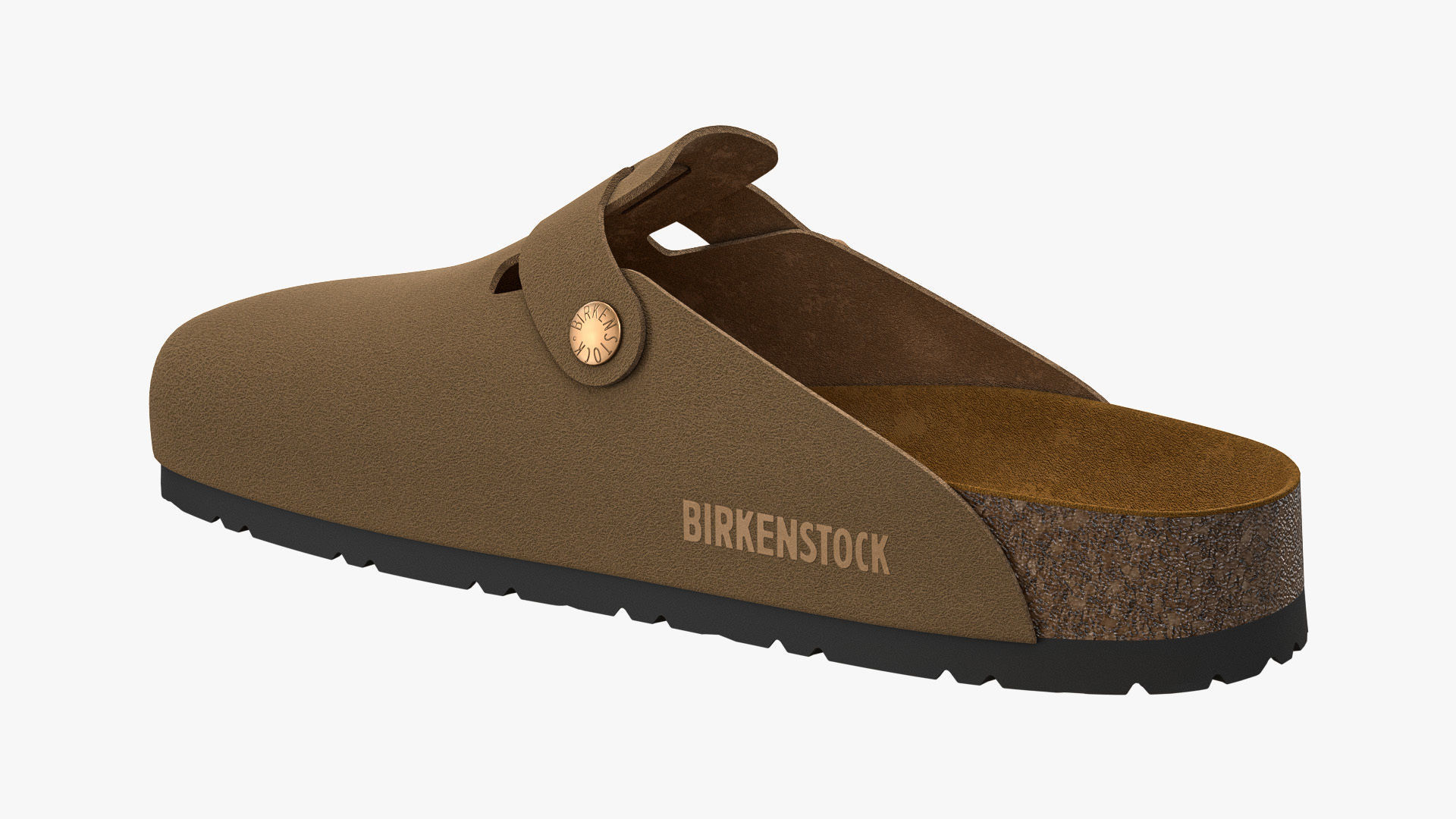 Birkenstock Boston Saddle Tan Leather 3D model_10