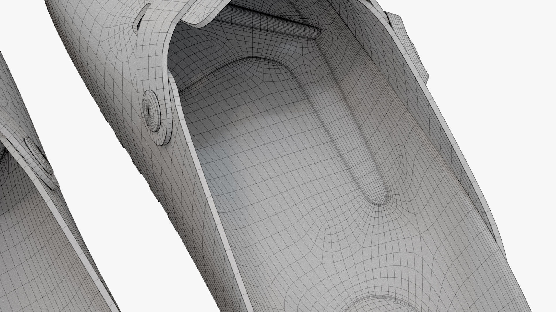 Clog Sandals Brown Leather 3D model_18