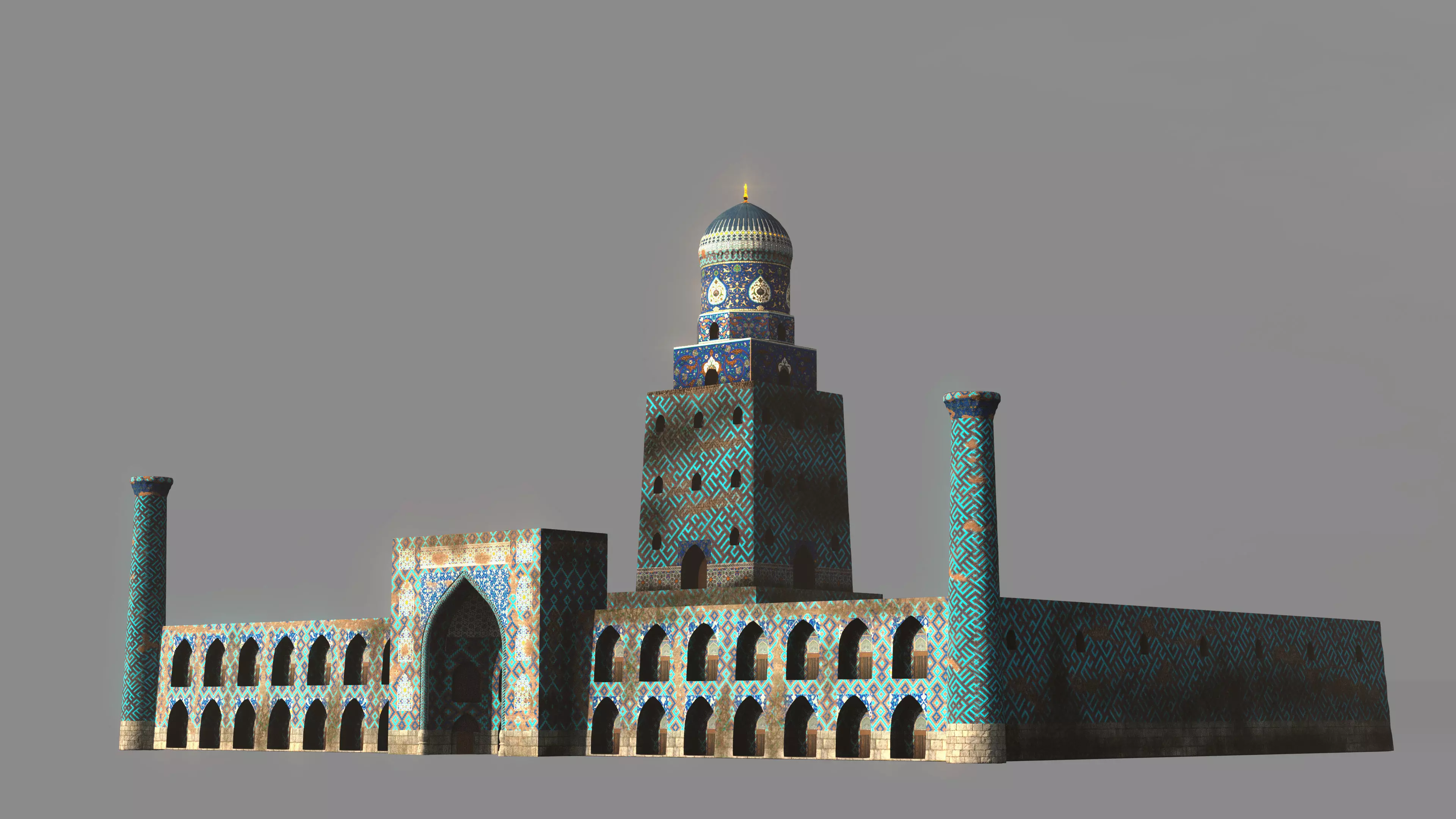 Samarkand Historical Building Low-poly 3D model_0