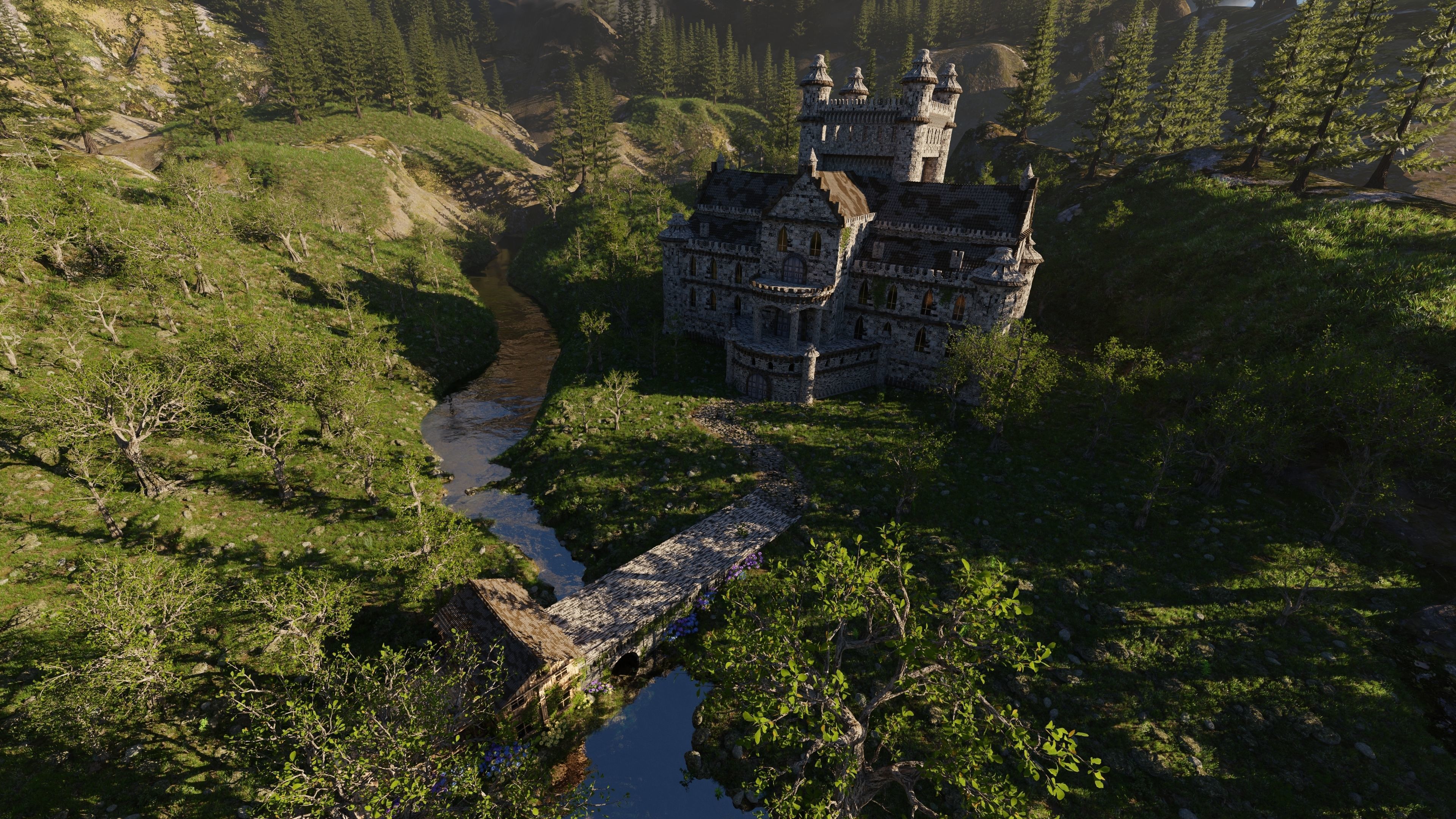 Mansion Scene 3D model_11