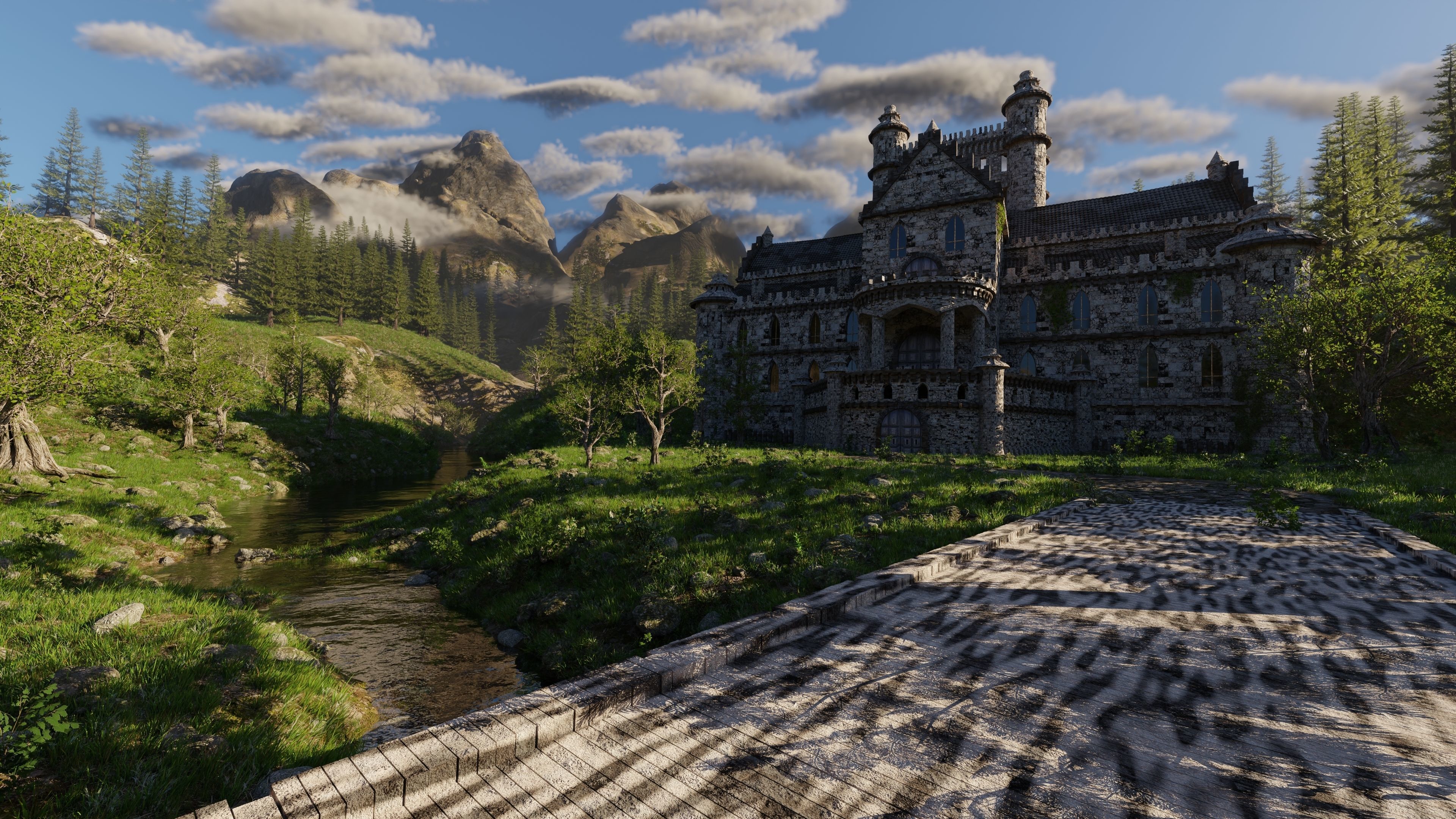 Mansion Scene 3D model_8