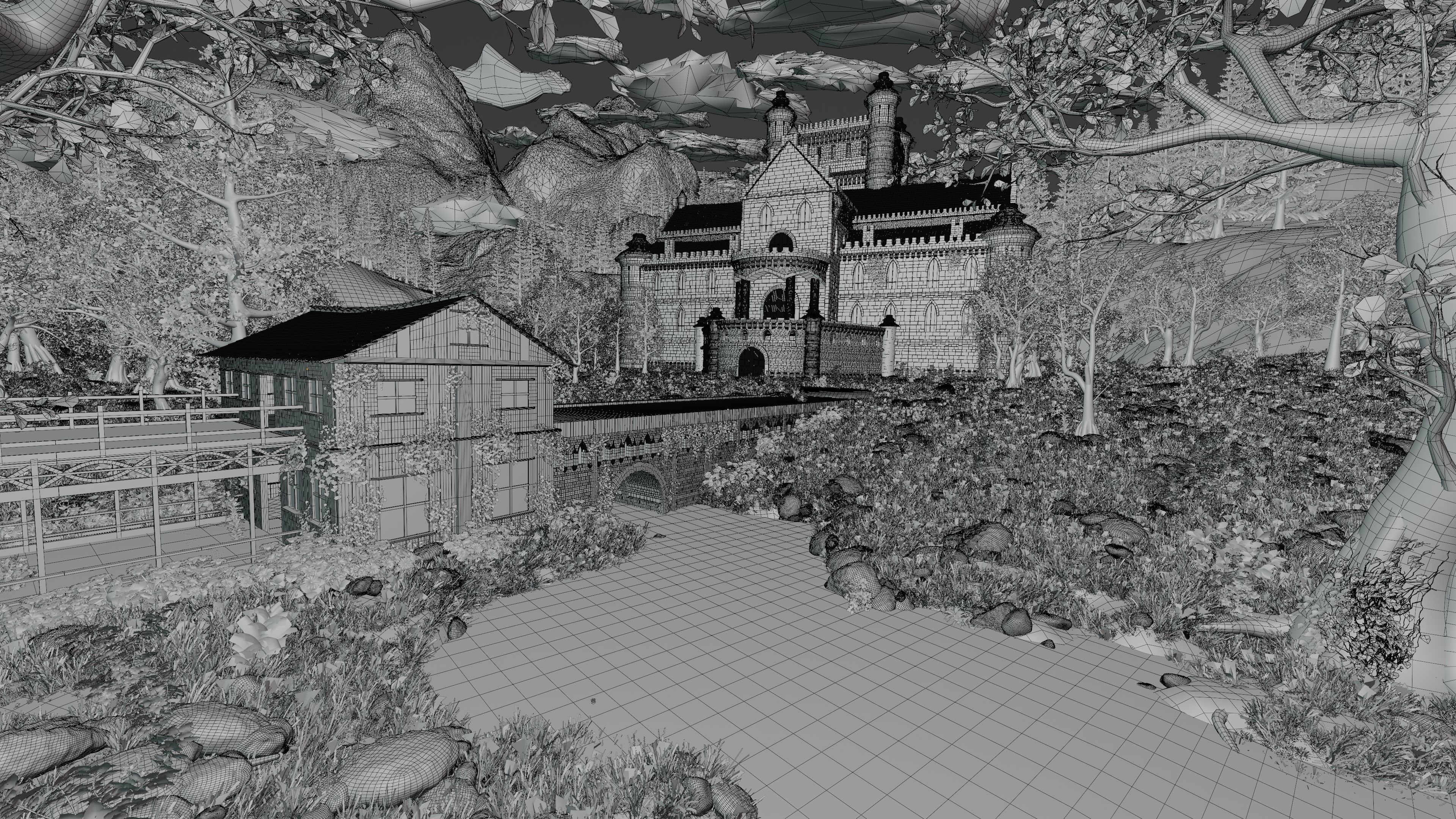 Mansion Scene 3D model_16