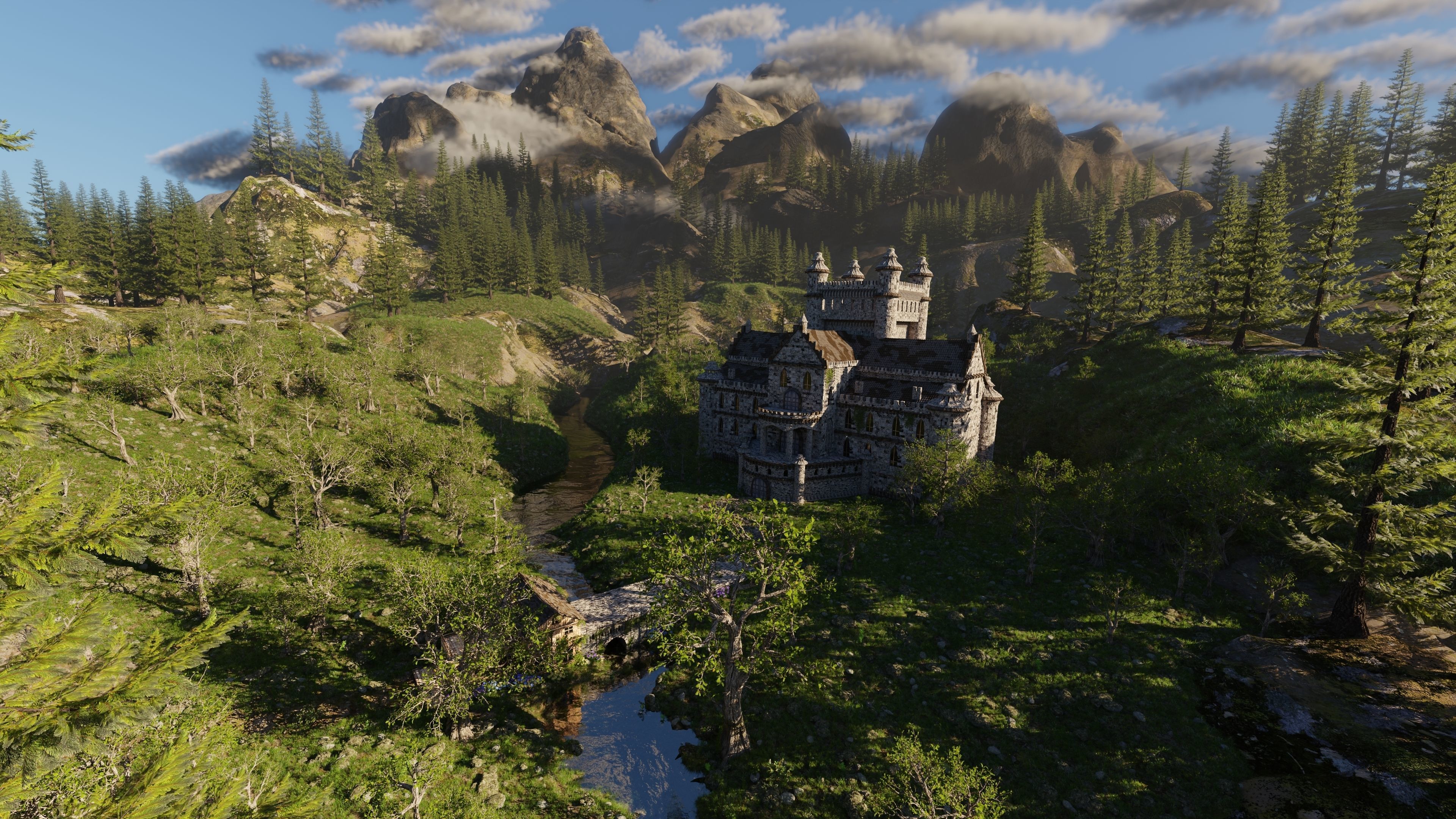 Mansion Scene 3D model_12