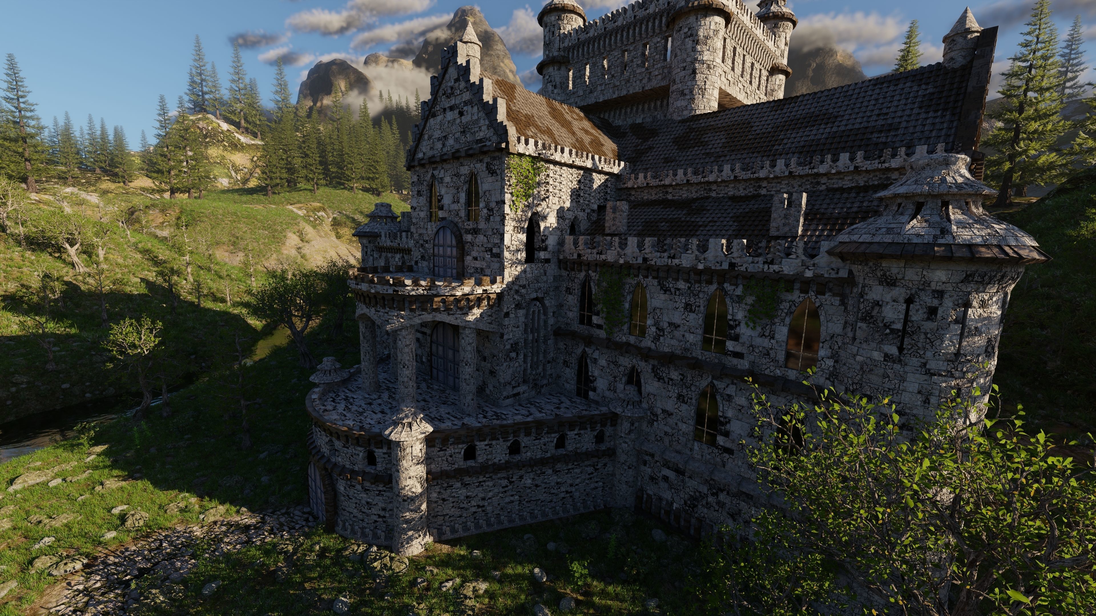 Mansion Scene 3D model_10