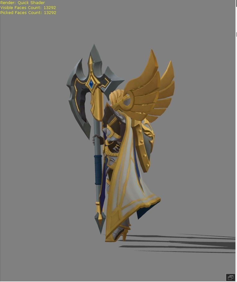Hilda Sacred Guard Skin Low-poly 3D model_2
