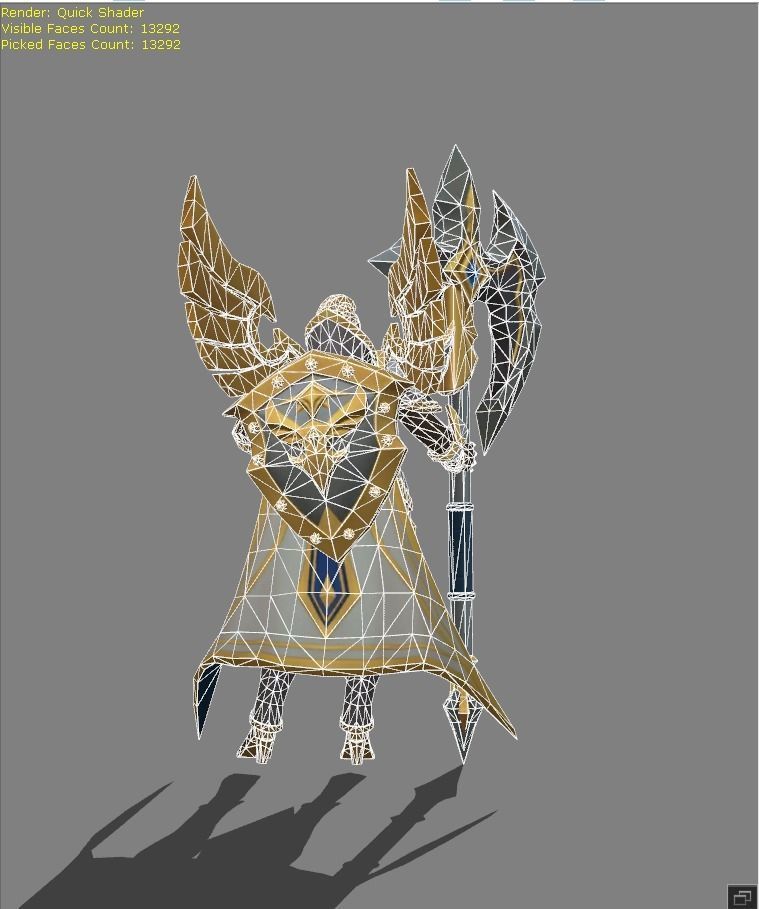 Hilda Sacred Guard Skin Low-poly 3D model_6