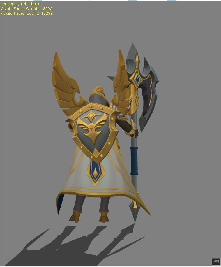 Hilda Sacred Guard Skin Low-poly 3D model_3