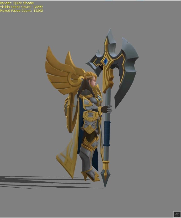 Hilda Sacred Guard Skin Low-poly 3D model_1