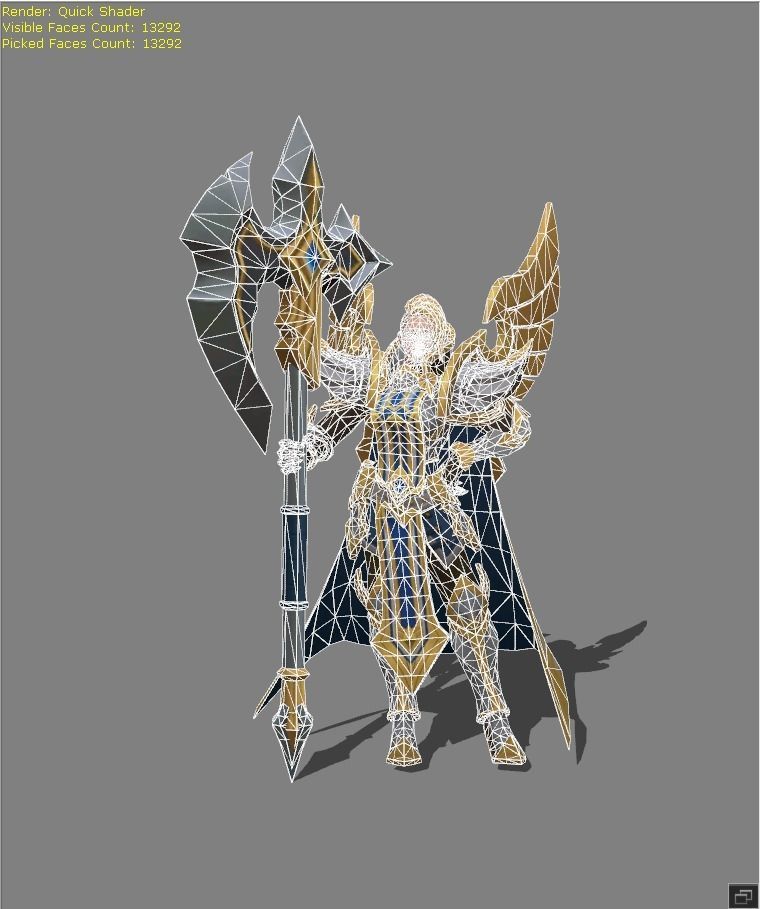 Hilda Sacred Guard Skin Low-poly 3D model_4