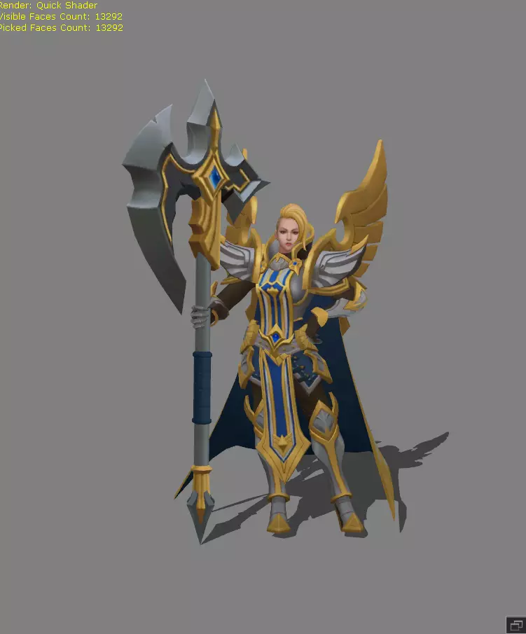 Hilda Sacred Guard Skin Low-poly 3D model_0