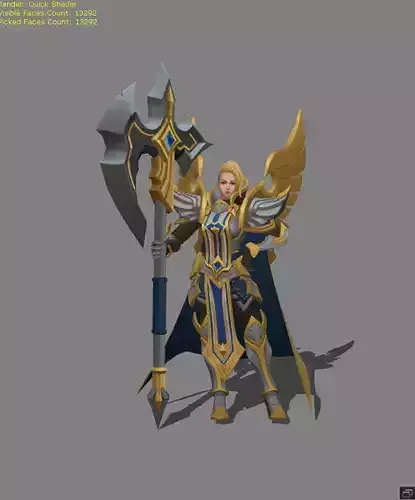 Hilda Sacred Guard Skin Low-poly 3D model