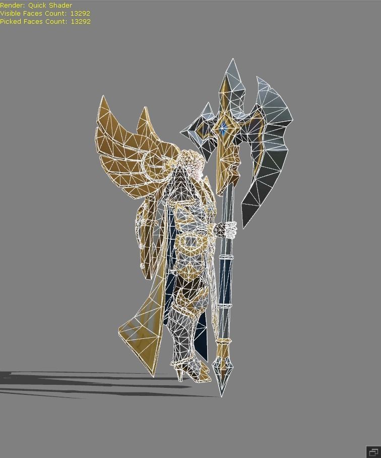 Hilda Sacred Guard Skin Low-poly 3D model_5